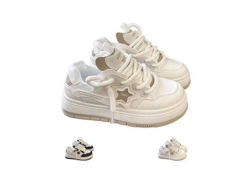 Star Shoes Tênis de caminhada feminino respirável esportivo Y2K