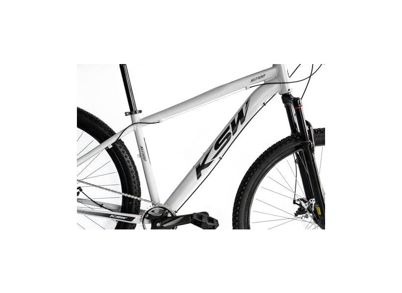 Bicicleta Aro 29 Bike Ksw Mtb 12v Marchas K7 11-50 Quadro em Alumínio 6061 (Branco, 21)