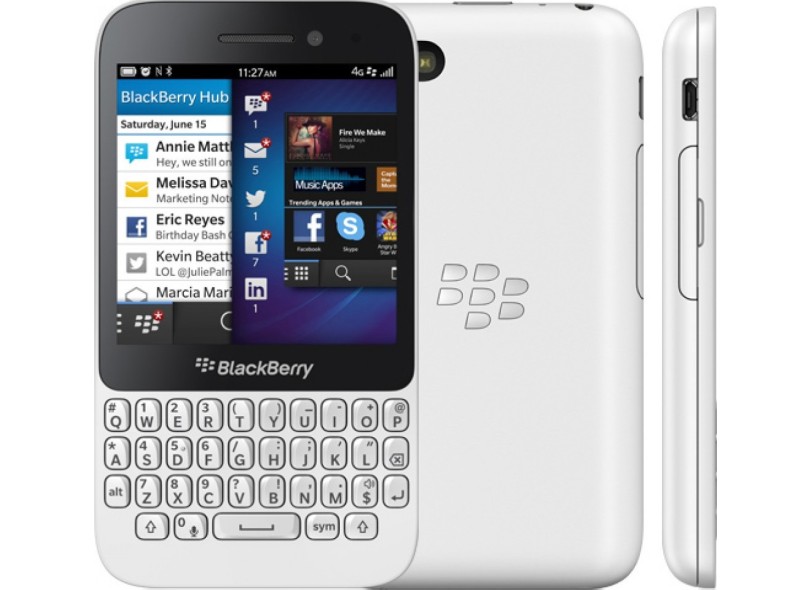 Smartphone BlackBerry Q5 Câmera 5,0 MP 8GB BlackBerry 10 Wi-Fi 4G 3G