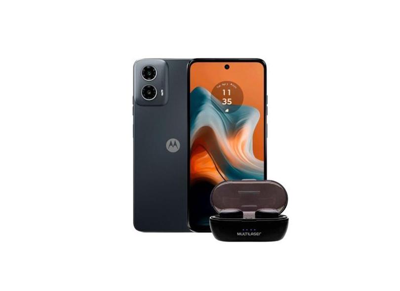 Smartphone Moto G34 Motorola 128GB 4GB RAM 6,5" Preto + Fone de Ouvido