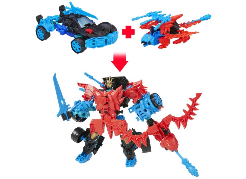 Boneco Autobot Drift Roughneck Dino Transformers Construct Bots A6149 - Hasbro