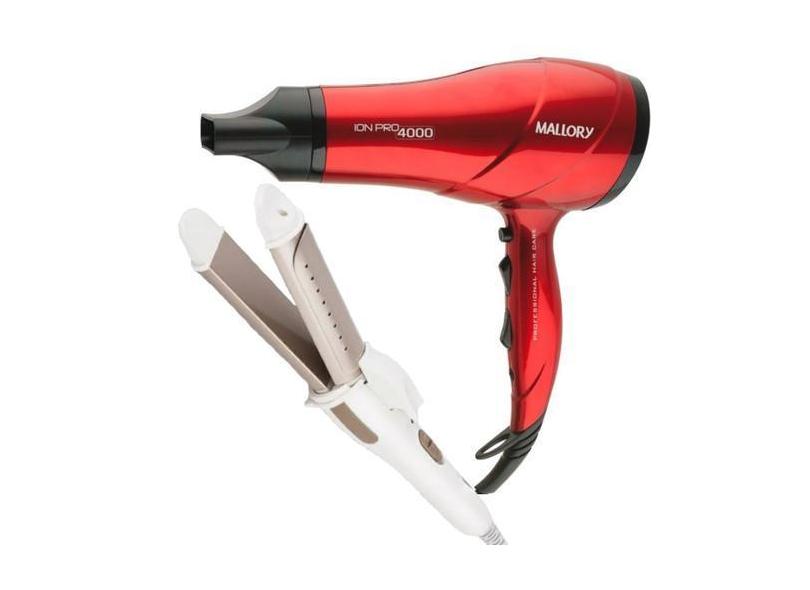 Secador De Cabelo Mallory 4000 Ion Profissional 2000W Ar Quente Frio V