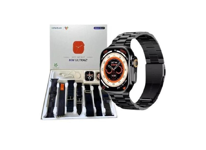 Relogio Smartwatch Hw Ultra2 49mm 8x1 +7 Pulseiras Com Chat Gpt - Pret