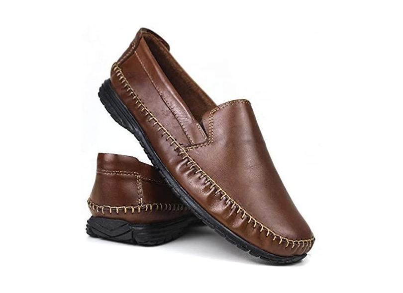 Mocassim Casual Masculino Confort Latego Couro Liso cor:Marrom;Tamanho:39  com o Melhor Preço é no Zoom