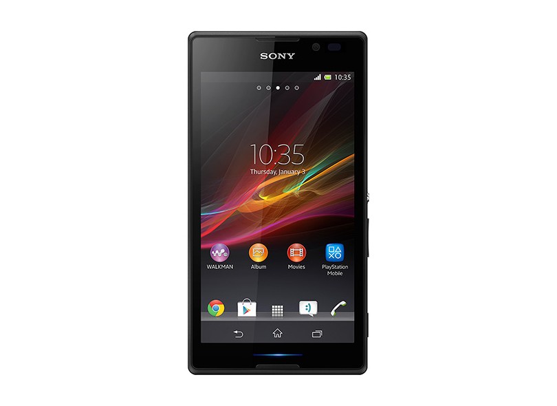 Smartphone Sony Xperia C Dual C2304 Câmera 8,0 MP 2 Chips 4GB Android 4.2 (Jelly Bean Plus) Wi-Fi 3G