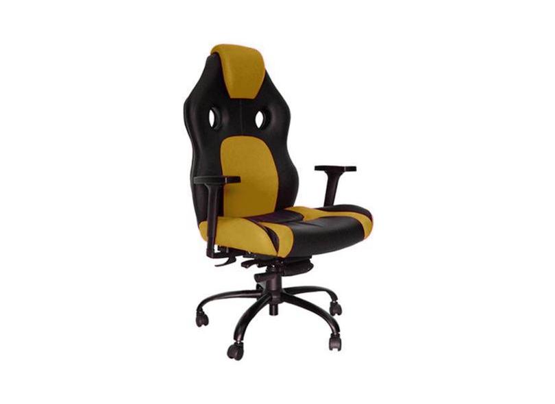 Cadeira Gamer Para Escritório Linha Gamer Racing Cor Amarelo - Design