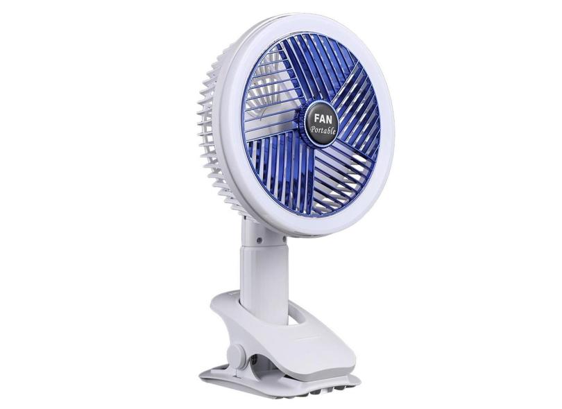 Ventilador de clipe de luz de preenchimento, ventilador de acampamento com luzes e clipe led, ventilador operado por bateria com braçadeira, ventilador recarregável usb para mesa, barraca, esteira, carrinho de criança, G