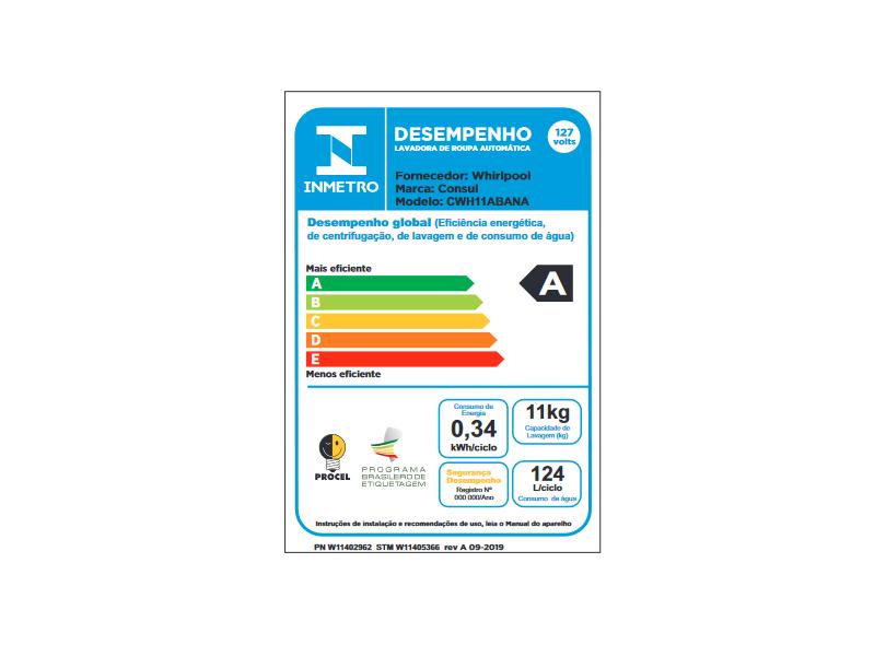 Lavadora Consul 11kg CWH11AB