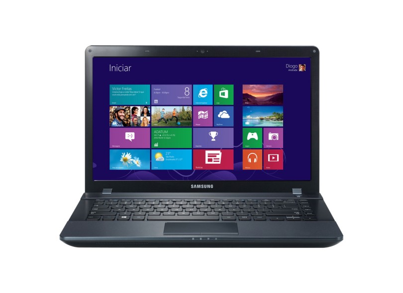 Notebook Samsung ATIV Book 2 AMD E Series E1-1500 2GB de RAM HD 500 GB LED 14" Radeon HD 7310 Windows 8 NP275E4E-KD1BR