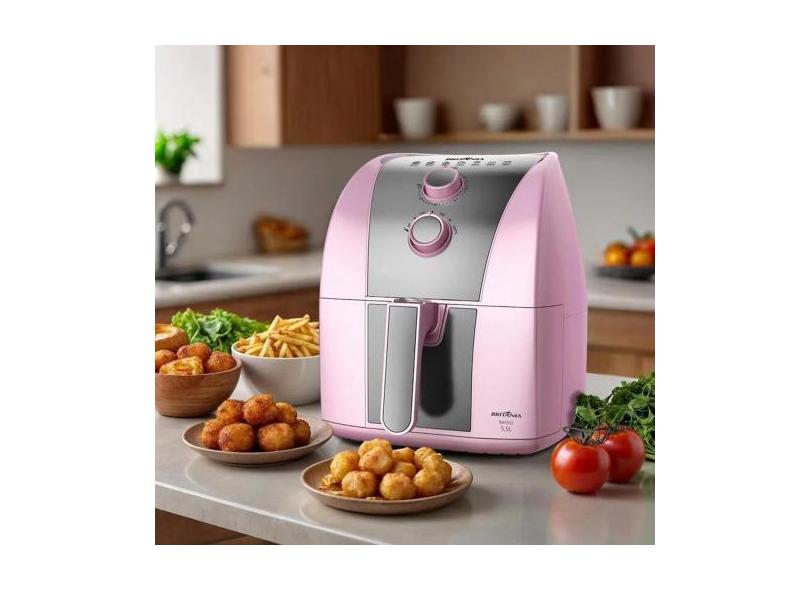 Fritadeira Air Fryer Britânia Rosa 1500w 5,5 Litros 220v - BRITANIA, 1