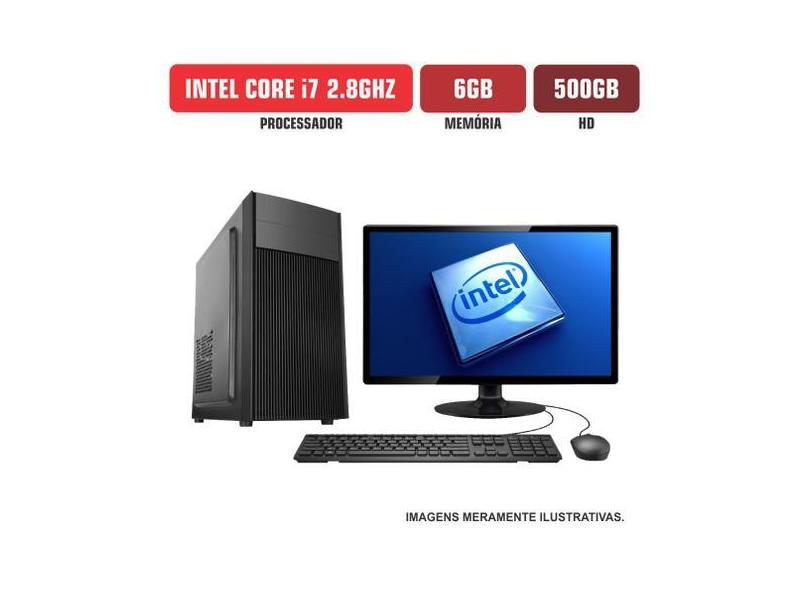 Computador Flex Computer Intel Core i7 6Gb HD 500Gb Com Kit Monitor 19