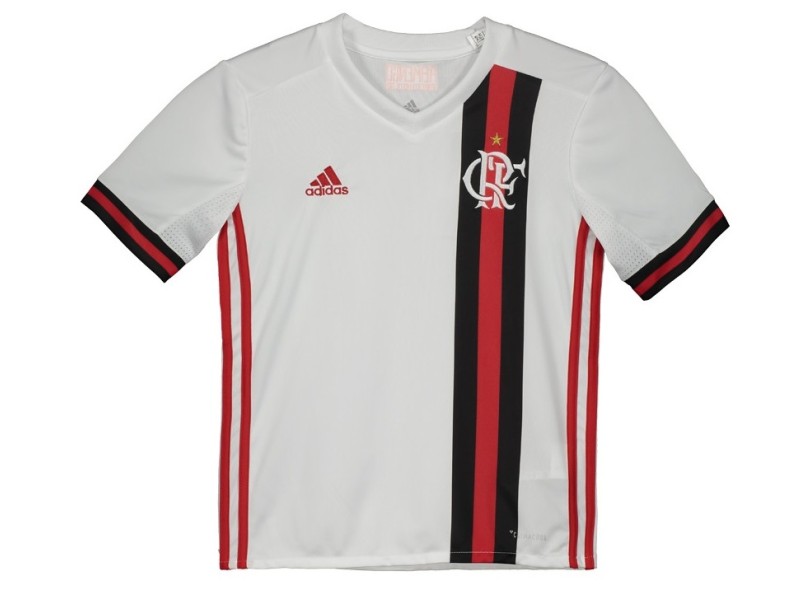 Camisa Torcedor Infantil Flamengo II 2017/18 Sem Número Adidas