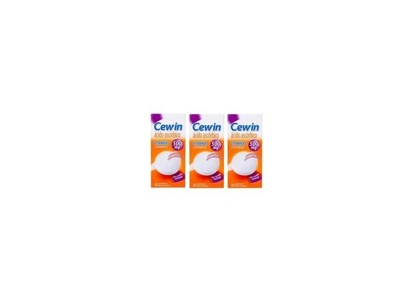Cewin 500mg 30 comprimidos vitamina C - Kit com 10 caixas em Promoção é ...