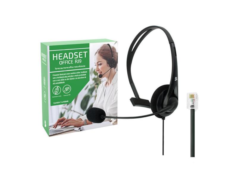 Headset Office Para Telefone Com Conector Rj9