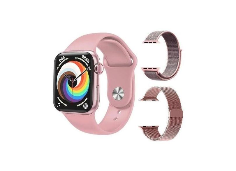 Relógio Smartwatch Inteligente Feminino Hw19 Com 2 Pulseiras - Alzza