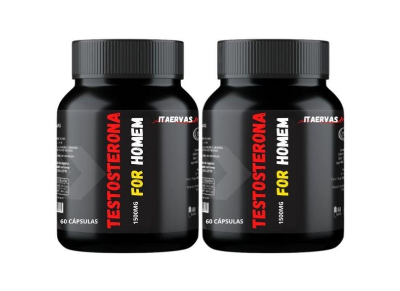 2x Testosterona FOR Homem 1500mg Massa Muscular Hipertrofia