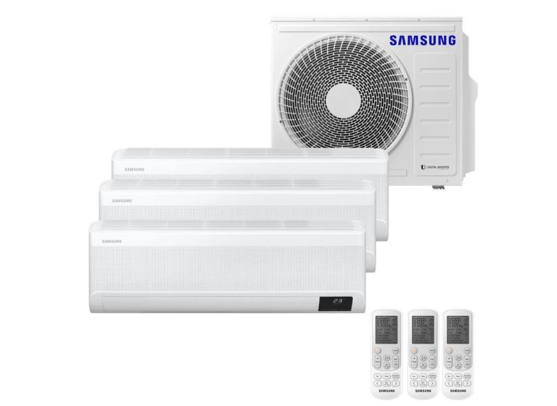 Ar Condicionado Multi Tri Split Samsung 24000BTUs (2x9000+1x12000) Q/F Inverter 220V