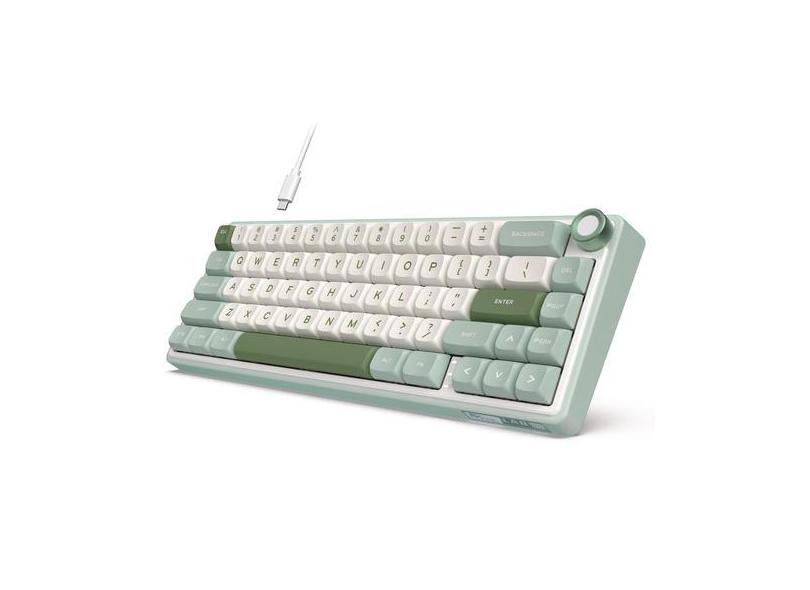 Teclado mecânico RK ROYAL KLUDGE R65 66 teclas Cream Switch