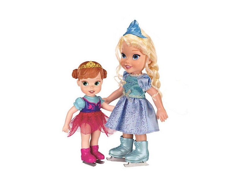 Boneca Frozen Elsa e Anna brincam na neve Sunny