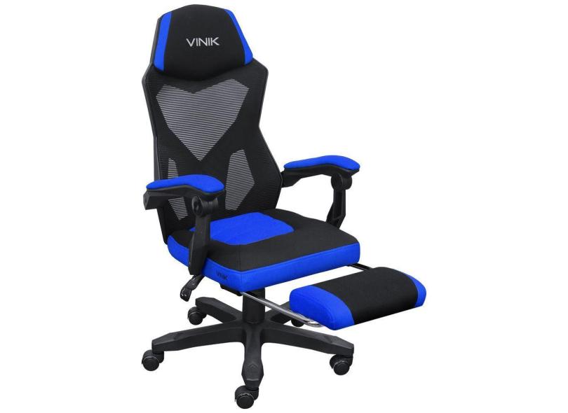 Cadeira Gamer Rocket Preta Com Azul Cgr10Paz