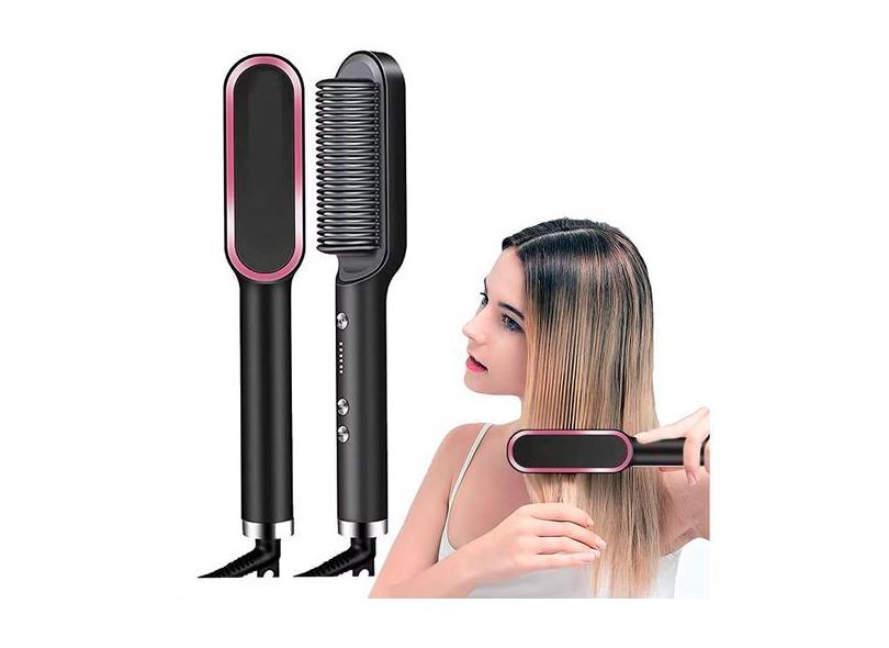 Escova 3 em 1 Secadora Alisa Cabelo Rápido Plus 110/220v Bivolt - LAUR