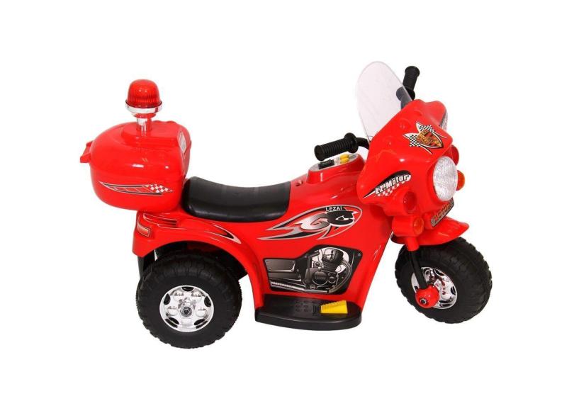 Mini Moto Eletrica Infantil Policia 6V 18W Vermelha Importway
