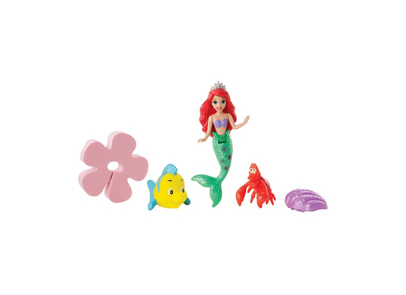 Boneca Princesas Disney Ariel Mini Bolsa Diversão na Água Mattel