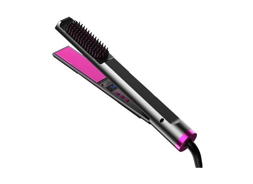Chapinha De Cabelo 3 Em 1 Com Cerâmica E Pente Embutido Display Digita