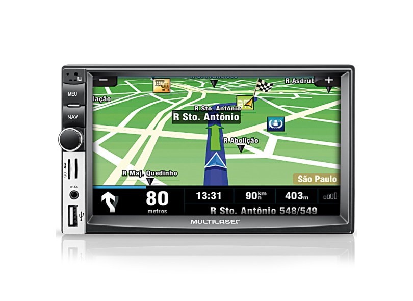 DVD Player Automotivo Multilaser 7 " USB GPS TV Digital P3212