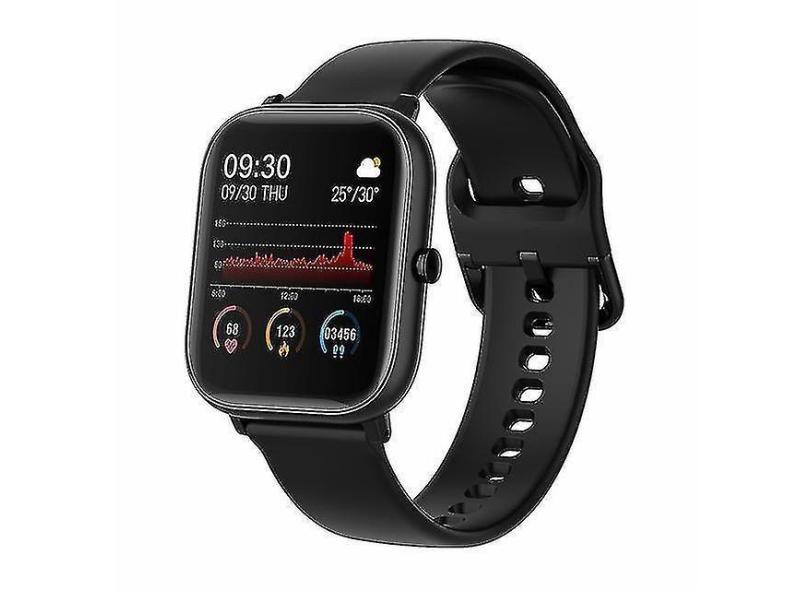 Monitores de atividade smartwatch full touch modo multiesportivo unissex preto