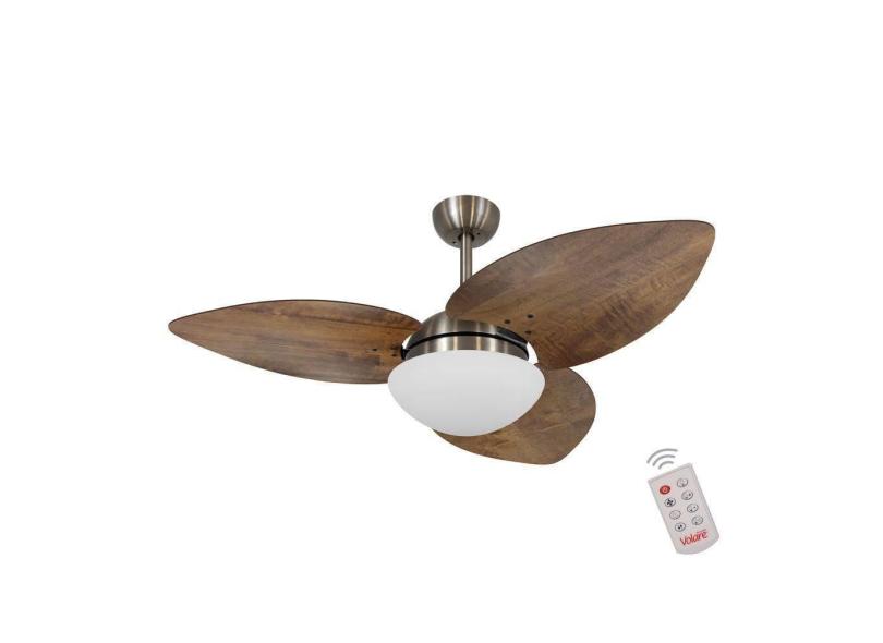 Ventilador De Teto Bronze 3 Pás Rádica Imbuia 127V