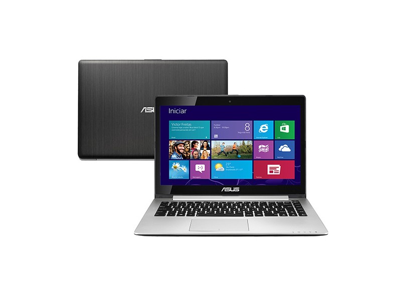Notebook Asus Intel Core i3 2365M 2ª Geração 4 GB 500 GB LED 14" Touchscreen Windows 8 S400CA-CA099H