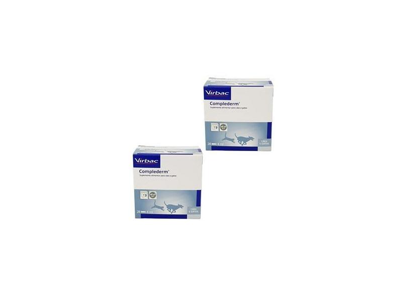 Complederm 4ml Virbac KIT 2 unid Suplemento Alimentar Cães e Gatos com ...