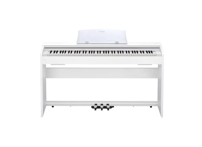 Piano Digital Casio Privia Px770 We Branco Com Estante Pedal E Fonte