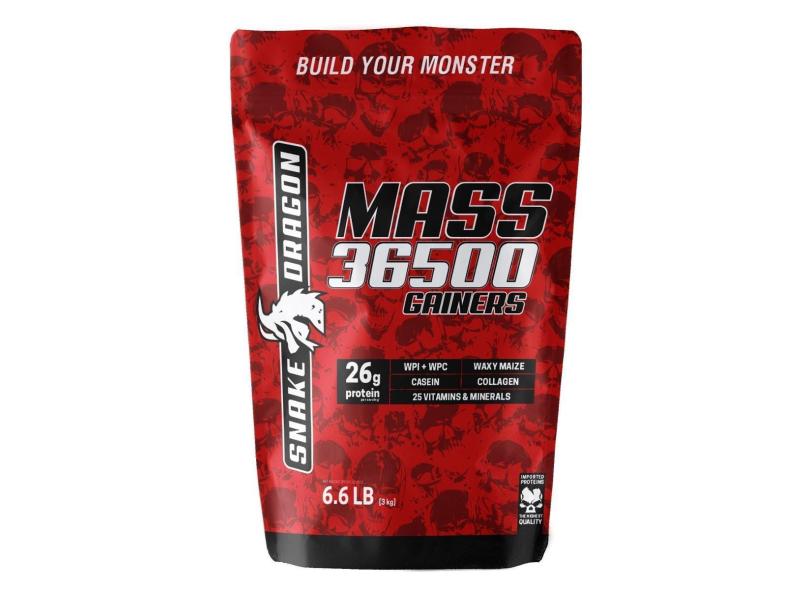 Hipercalorico Refil 3Kg Mass 36500 Gainers Whey Protein Isolado e Concentrado Ganho de Peso-Unissex