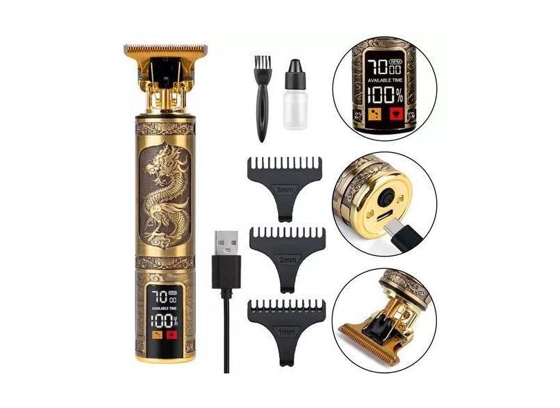 Barbeador Aparador Bigode Maquina Cabelo Recarregável - Rhos