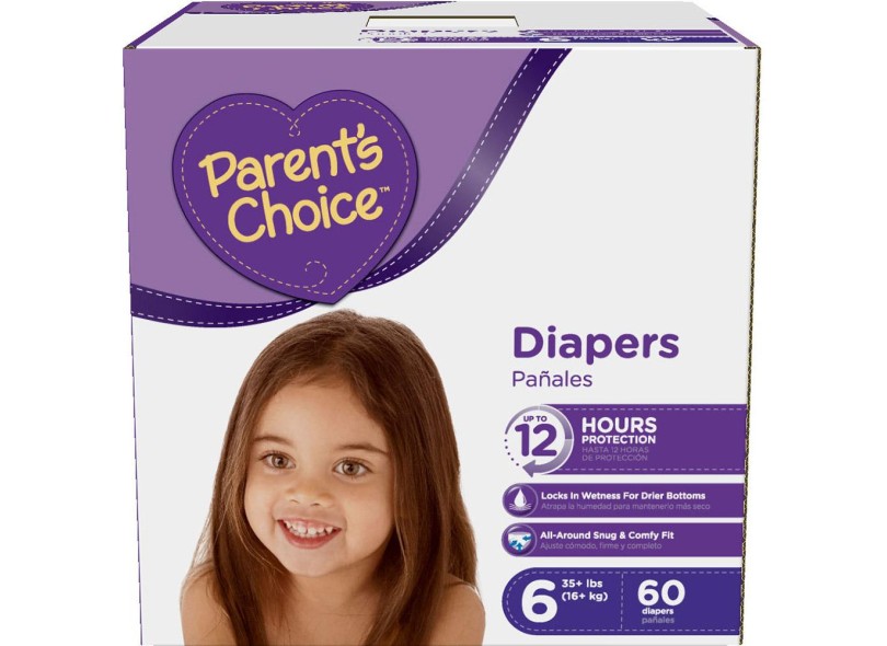 Fralda Parent's Choice Diapers XXG 60 Und +16kg