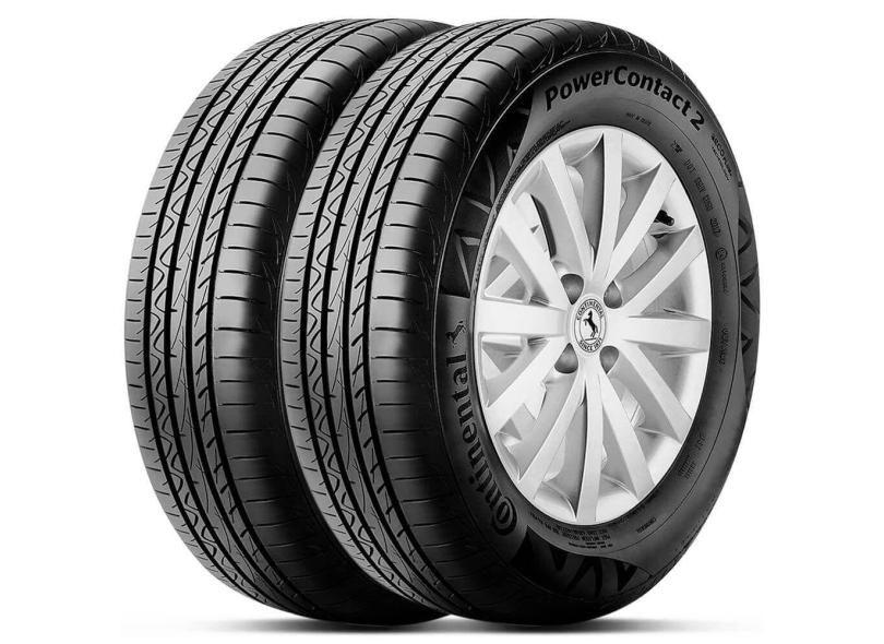 Kit 2 Pneu Continental Aro 15 195/55r15 85h Powercontact 2