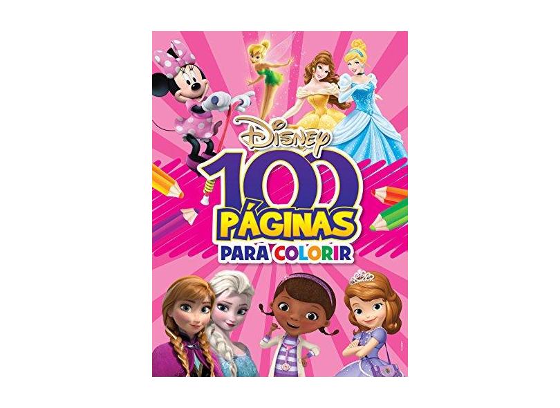 Disney 100 Páginas Para Colorir - Capa Rosa - Esperto, Bicho - 9788533934016