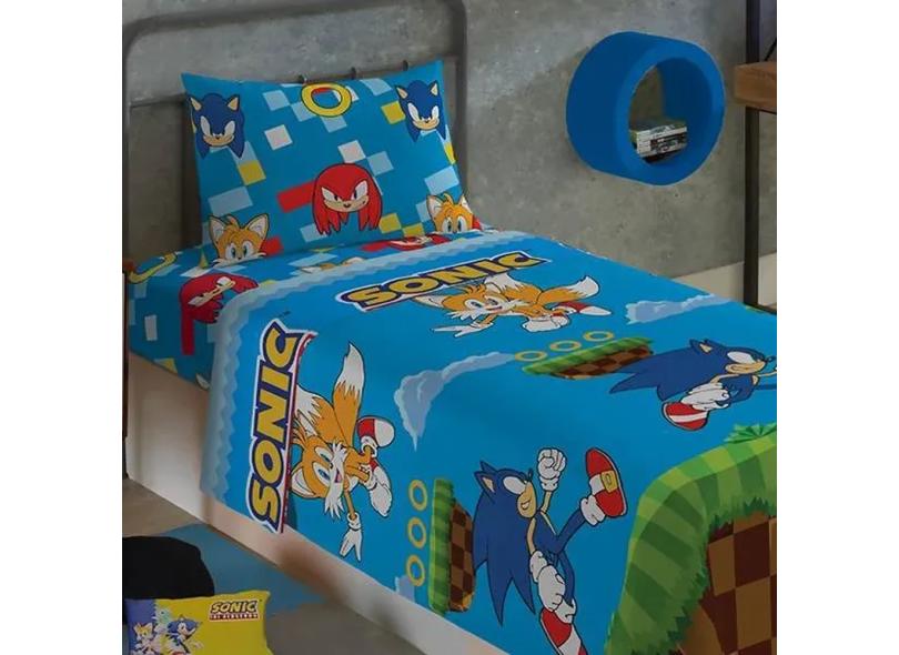 Jogo de Cama Infantil Sonic 3 Peças