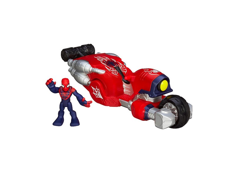 Boneco Homem Aranha Marvel Super Hero com Moto A7106/A5658 - Hasbro