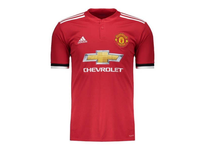 Camisa Torcedor Manchester United I 2017/18 Sem Número Adidas