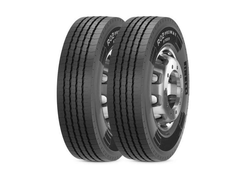 Kit 2 Pneu 295/80R22.5 Pirelli R02 Proway Steer 154/149M TL