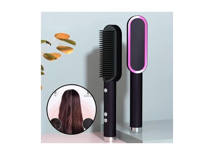Escova 3 Em 1 Secadora Profissional Alisa Cabelo 110/220V Bivolt - Lau