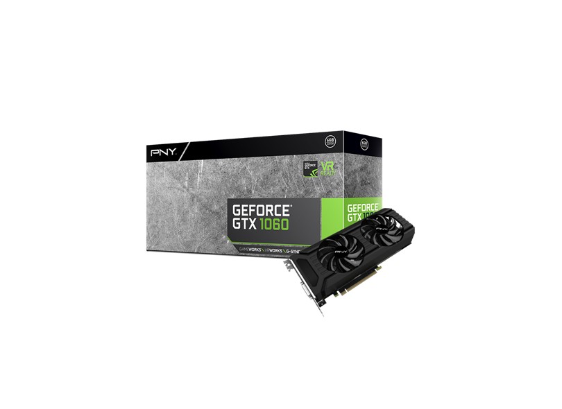 Placa de Video NVIDIA GeForce GTX 1060 3 GB GDDR5 192 Bits PNY VCGGTX10603PB