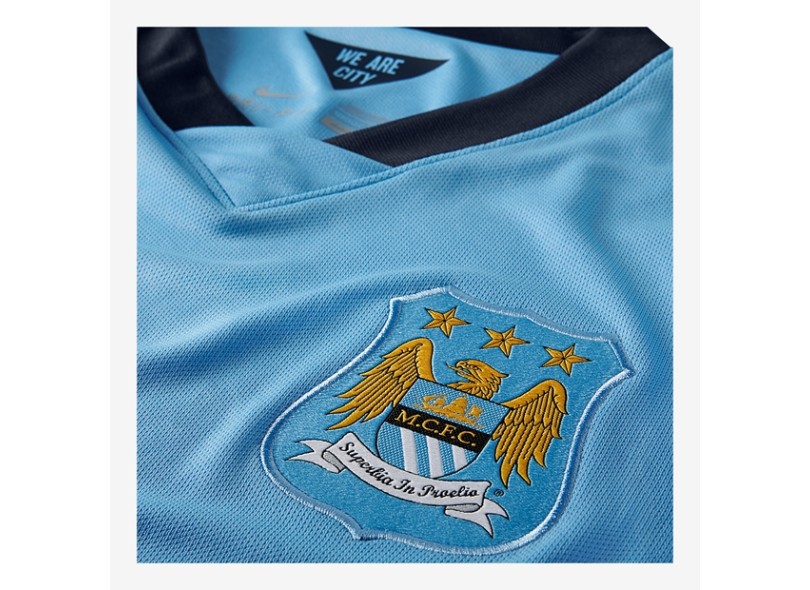 Camisa Torcedor Manchester City I 2013/14 sem Número Nike