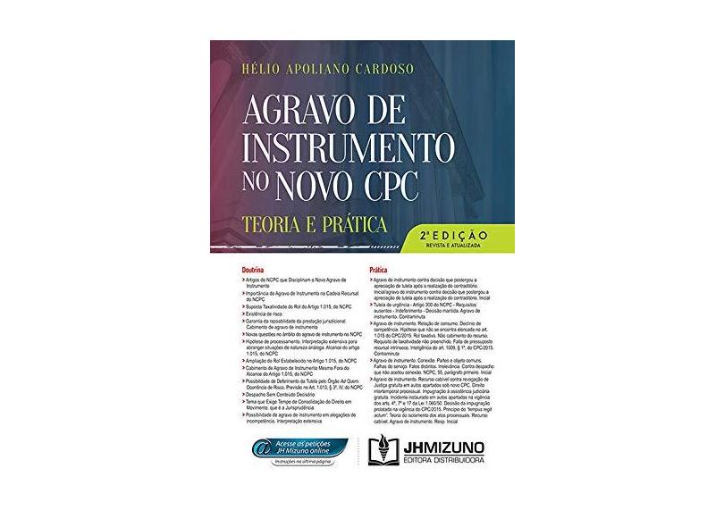 Agravo De Instrumento No Novo CPC - Hélio Apoliano Cardoso - 9788577894208