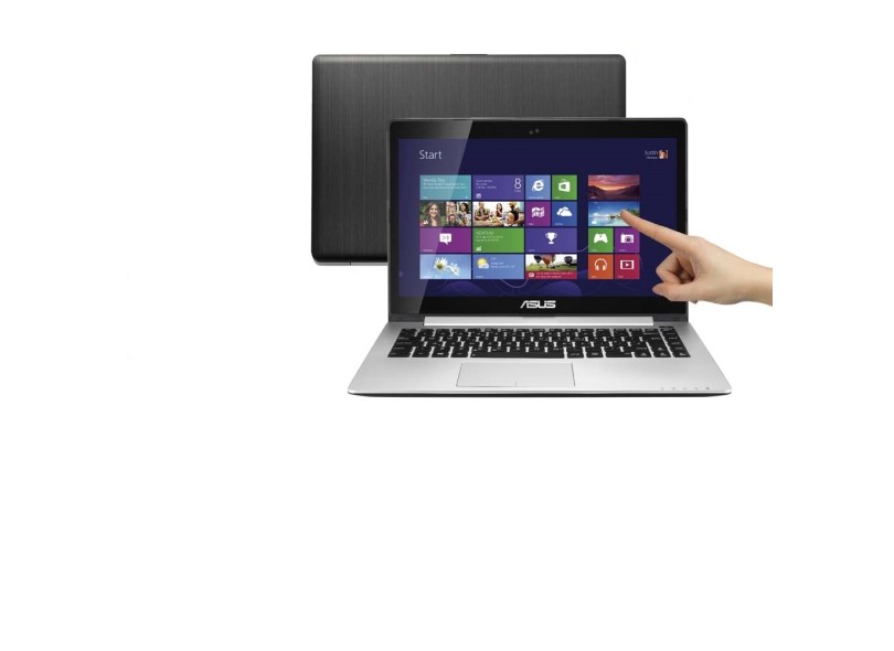Notebook Asus VivoBook Intel Core i3 2365M 2ª Geração 4 GB de RAM HD 500 GB LED 14" Touchscreen Windows 8 S400CA-CA099H