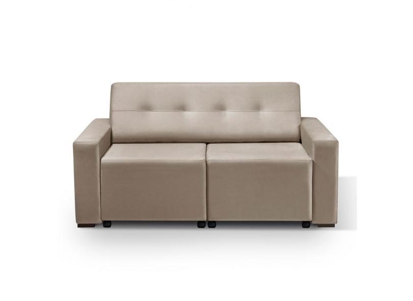 Sofá 2 lugares Retrátil Reclinável Suede Atenas Premium Estofados