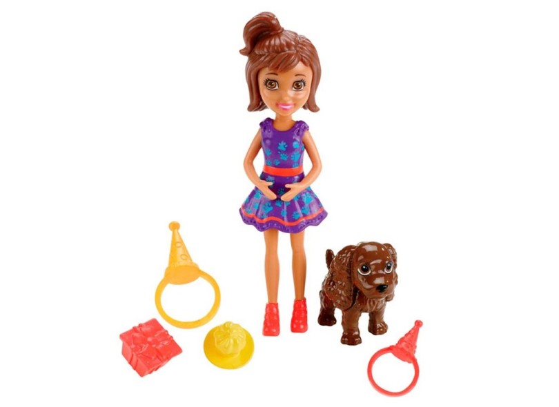 Boneca Polly Shani Aniversário Pet Mattel